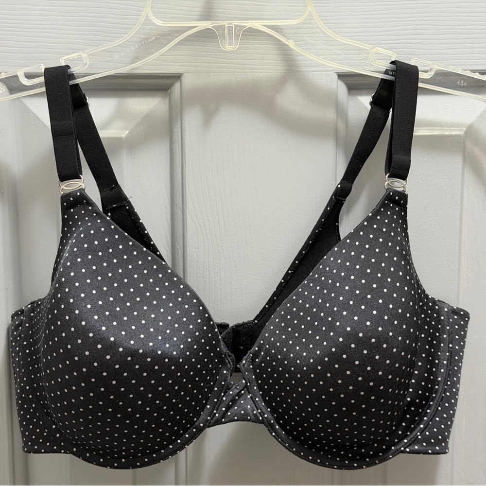 Maidenform Pure Genius Extra Coverage T-Shirt Bra Underwire 07539 34D Polka Dot